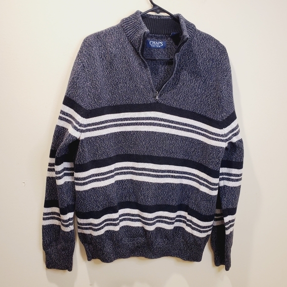 Chaps mens quarter zip sweater size L - Picture 2 of 13